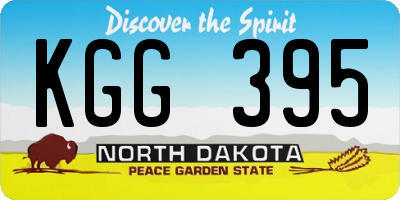ND license plate KGG395
