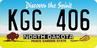 ND license plate KGG406