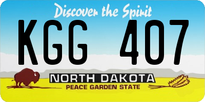 ND license plate KGG407