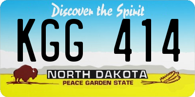 ND license plate KGG414