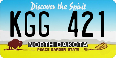 ND license plate KGG421