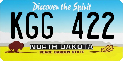ND license plate KGG422