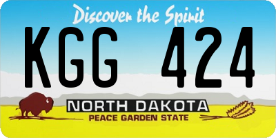 ND license plate KGG424