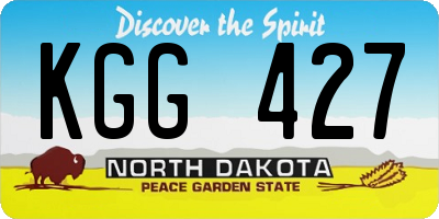 ND license plate KGG427