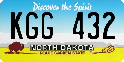 ND license plate KGG432