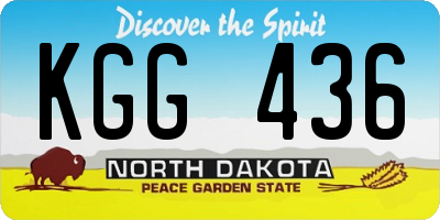 ND license plate KGG436