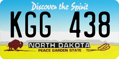 ND license plate KGG438