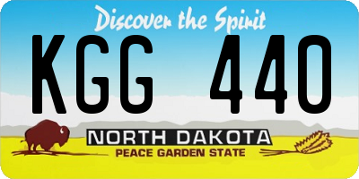 ND license plate KGG440