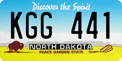 ND license plate KGG441