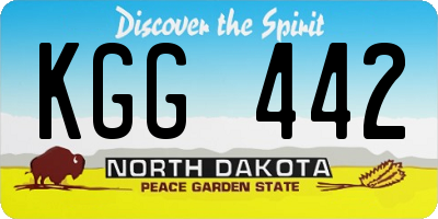 ND license plate KGG442