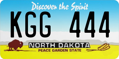 ND license plate KGG444