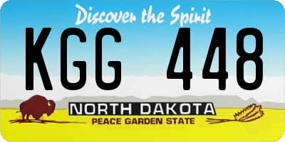 ND license plate KGG448