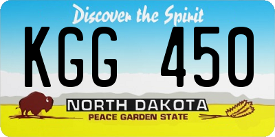 ND license plate KGG450