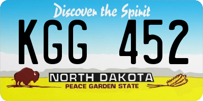 ND license plate KGG452