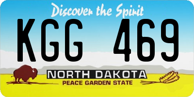 ND license plate KGG469