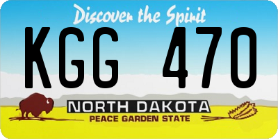 ND license plate KGG470