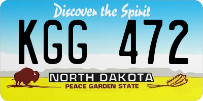 ND license plate KGG472