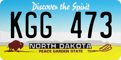 ND license plate KGG473
