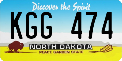 ND license plate KGG474