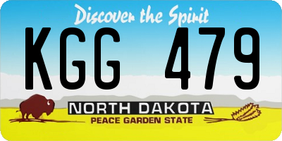 ND license plate KGG479