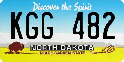 ND license plate KGG482