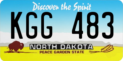 ND license plate KGG483