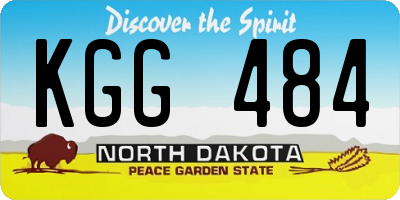ND license plate KGG484