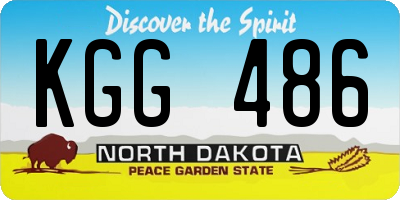ND license plate KGG486