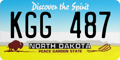 ND license plate KGG487