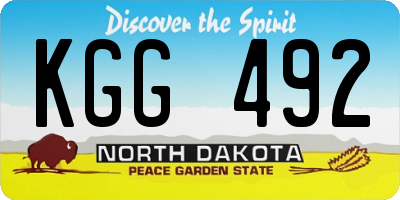 ND license plate KGG492