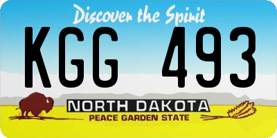 ND license plate KGG493