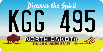 ND license plate KGG495