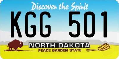 ND license plate KGG501