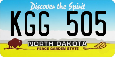 ND license plate KGG505