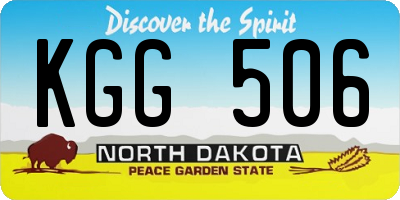ND license plate KGG506