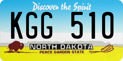 ND license plate KGG510