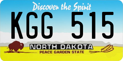 ND license plate KGG515