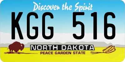 ND license plate KGG516
