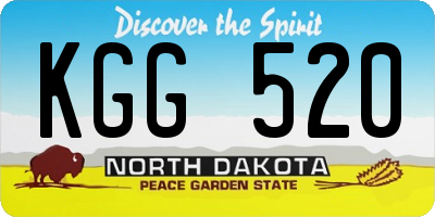 ND license plate KGG520