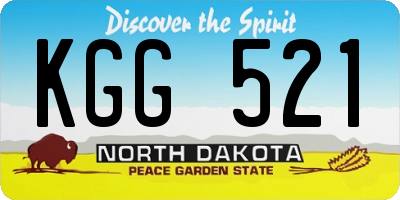 ND license plate KGG521