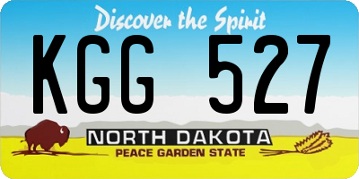 ND license plate KGG527