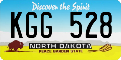 ND license plate KGG528