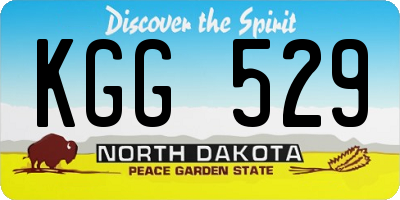 ND license plate KGG529