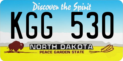 ND license plate KGG530