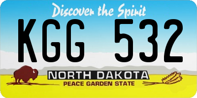 ND license plate KGG532