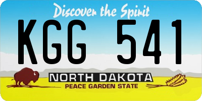 ND license plate KGG541