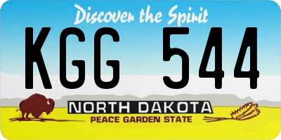 ND license plate KGG544