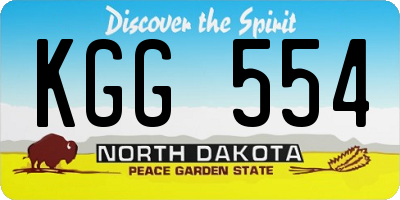 ND license plate KGG554