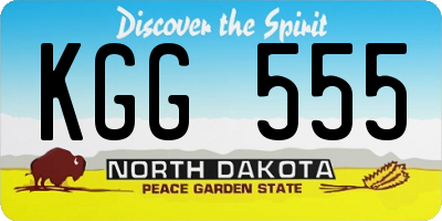 ND license plate KGG555