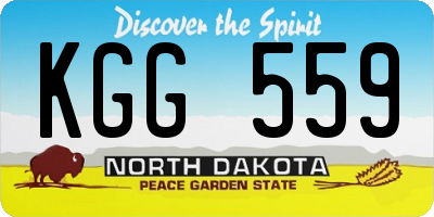 ND license plate KGG559